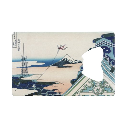 Honganji Tempel Vista van Mt. Fuji Japanse houtsne Creditkaart Flessenopener (Voorkant (Horizontaal))