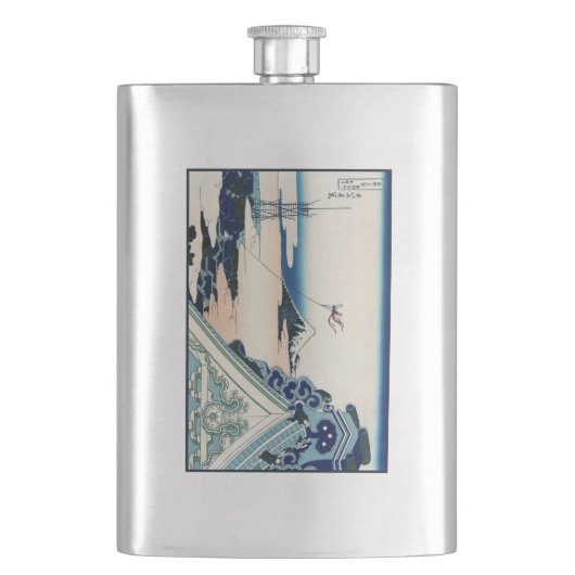 Honganji Tempel Vista van Mt. Fuji Japanse houtsne Flacon (Voorkant)