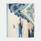 Honganji Tempel Vista van Mt. Fuji Japanse houtsne Fleece Deken (Voorkant)