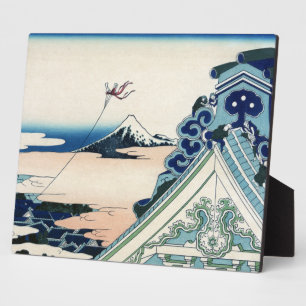 Honganji Tempel Vista van Mt. Fuji Japanse houtsne Fotoplaat