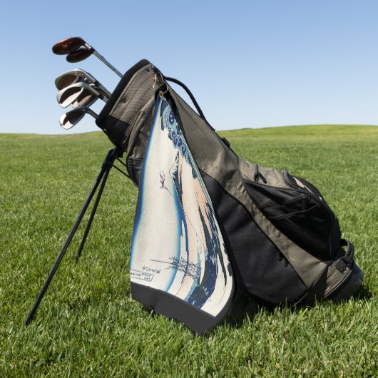 Honganji Tempel Vista van Mt. Fuji Japanse houtsne Golfhanddoek (Groen)