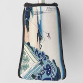 Honganji Tempel Vista van Mt. Fuji Japanse houtsne Golfheadcover (Draai 90)