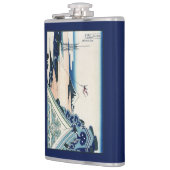 Honganji Tempel Vista van Mt. Fuji Japanse houtsne Heupfles (Links)