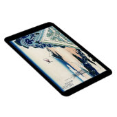 Honganji Tempel Vista van Mt. Fuji Japanse houtsne Magneet (Rechterzijde)