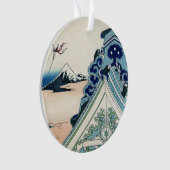 Honganji Tempel Vista van Mt. Fuji Japanse houtsne Ornament (voorkant)
