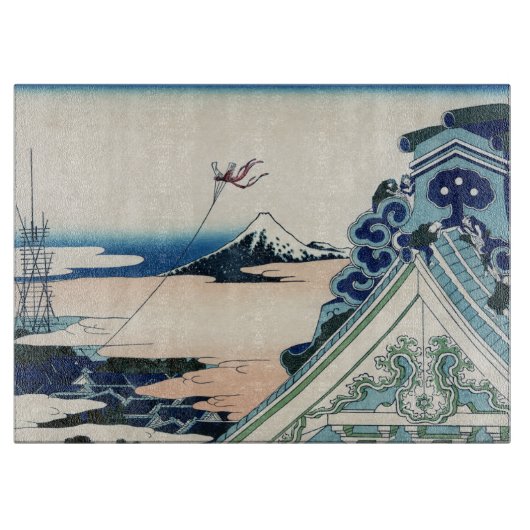 Honganji Tempel Vista van Mt. Fuji Japanse houtsne Snijplank (Voorkant)