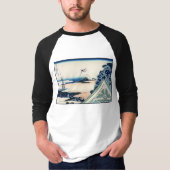 Honganji Tempel Vista van Mt. Fuji Japanse houtsne T-shirt (Voorkant)