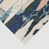 Honganji Tempel Vista van Mt. Fuji Japanse houtsne Tissuepapier (Detail)