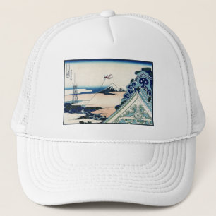 Honganji Tempel Vista van Mt. Fuji Japanse houtsne Trucker Pet