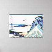 Honganji Temple in Asakusa in Edo Canvas Afdruk (Voorkant)