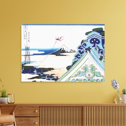 Honganji Temple in Asakusa in Edo Canvas Afdruk (Insitu (Woonkamer))