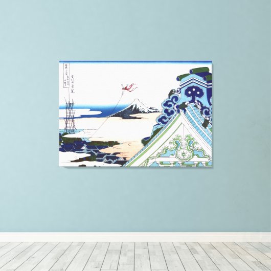 Honganji Temple in Asakusa in Edo Canvas Afdruk (Insitu (Houten vloer))