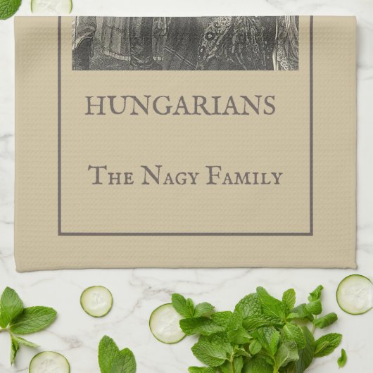  Hongaren op Soja Beige Theedoek (Gevouwen)