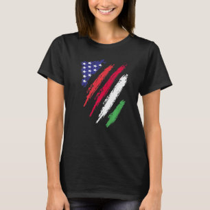 Hongarije Amerikaans geteelde vlag USA Patriot-erf T-shirt