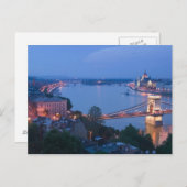 HONGARIJE, Boedapest: Szechenyi (chain) Bridge, 2 Briefkaart (Voorkant / Achterkant)