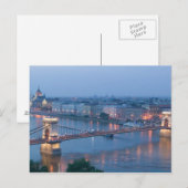 HONGARIJE, Boedapest: Szechenyi (chain) Bridge, 3 Briefkaart (Voorkant / Achterkant)