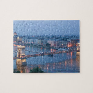 HONGARIJE, Boedapest: Szechenyi (chain) Bridge, 3 Legpuzzel
