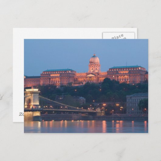 HONGARIJE, Boedapest: Szechenyi (chain) Bridge, Briefkaart (Voorkant / Achterkant)