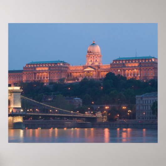 HONGARIJE, Boedapest: Szechenyi (chain) Bridge, Poster (Voorkant)
