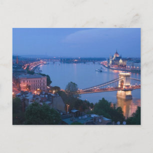 HONGARIJE, Boedapest: Szechenyi (Ketting) Brug, 2 Briefkaart