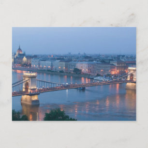 HONGARIJE, Boedapest: Szechenyi (Ketting) Brug, 3 Briefkaart