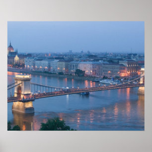 HONGARIJE, Boedapest: Szechenyi (Ketting) Brug, 3 Poster