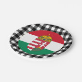 Hongarije Bord, buffelpleister en Hongaarse vlag Papieren Bordje (Gekanteld)