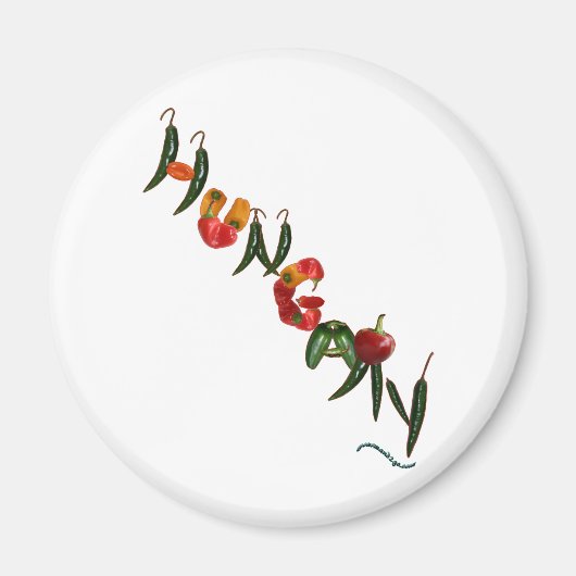 Hongarije Chili Peppers Magneet (Voorkant)