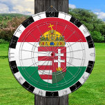 Hongarije dartboard en vlag donkerder/gameboard dartbord<br><div class="desc">Dartboard: Hongarije & wapenmat,  Hongaarse vlagdonker,  familieklepjes - hou van mijn land,  zomerspelen,  vakantie,  vaders dag,  verjaardagsdag,  universiteitsstudenten/sportfans</div>