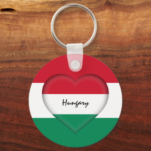 Hongarije en hart, Hongaarse vlag mode/sport Sleutelhanger