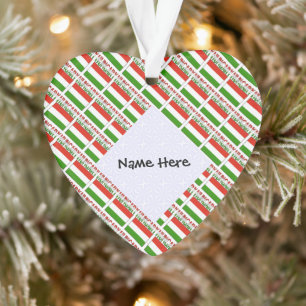 Hongarije en Hongaarse Vlag Gedeeld Gepersonalisee Ornament