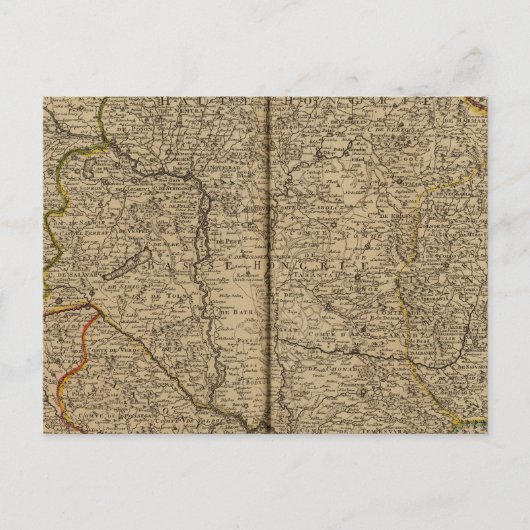 Hongarije en Roemenië Briefkaart (Voorkant)