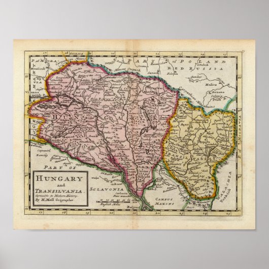 Hongarije en Transilvania Poster (Voorkant)