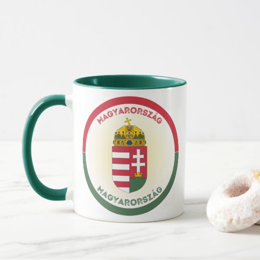 Hongarije Erfgoed Embleem Mok (Met donut)