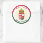 Hongarije Erfgoed Embleem Ronde Sticker (Tas)