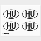 Hongarije Euro Car Oval Ovale Sticker (Vel)