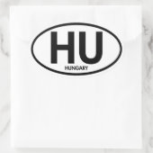 Hongarije Euro Car Oval Ovale Sticker (Tas)