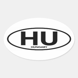 Hongarije Euro Car Oval Ovale Sticker