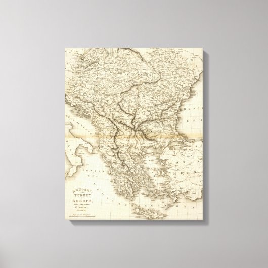 Hongarije, Europees Turkije Canvas Afdruk (Voorkant)