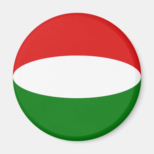 Hongarije Fisheye Vlag Magneet (Voorkant)