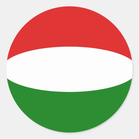 Hongarije Fisheye Vlag Sticker (Voorkant)