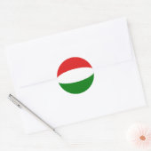 Hongarije Fisheye Vlag Sticker (Envelop)