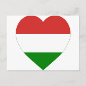Hongarije Flag Heart Briefkaart (Voorkant)