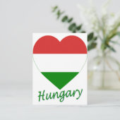 Hongarije Flag Heart Briefkaart (Staand voorkant)