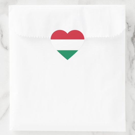 Hongarije Flag Heart Sticker (Tas)