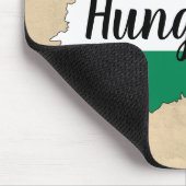 Hongarije Flag Silhouette Muismat (Hoek)