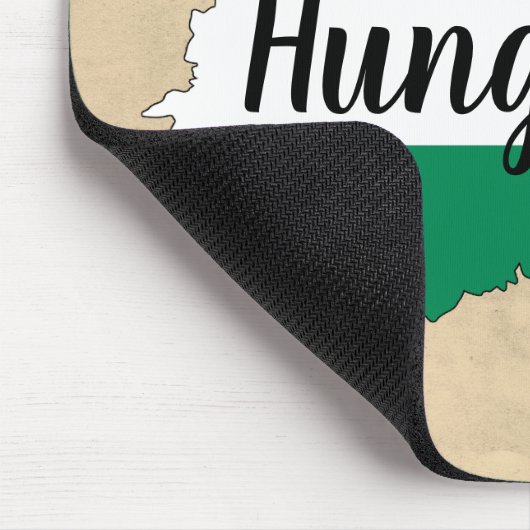 Hongarije Flag Silhouette Muismat (Hoek)