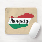 Hongarije Flag Silhouette Muismat (Met muis)