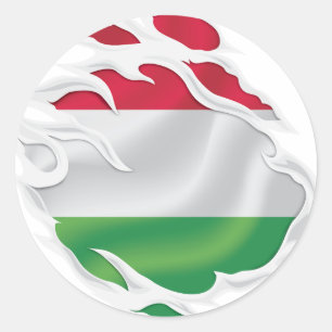 Hongarije Gekopieerde vlag Ronde Sticker