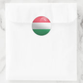 Hongarije Glossy Circle Flag Ronde Sticker (Tas)
